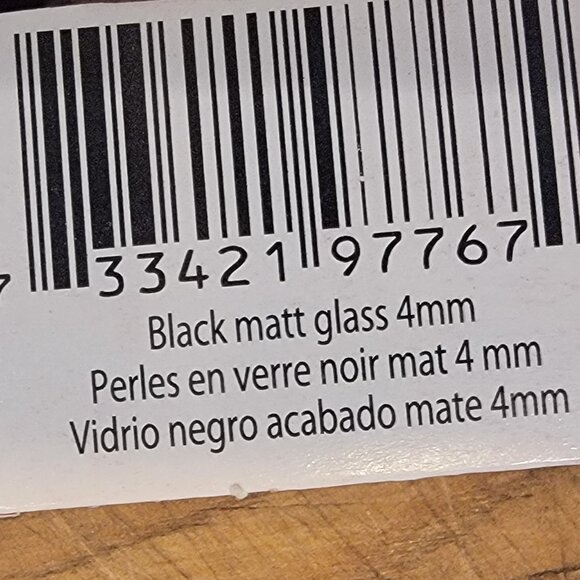 Black Matte Glass 4MM Round Beads 15 Inch/38CM Halcraft Bead Gallery # 97767 - Picture 7 of 9